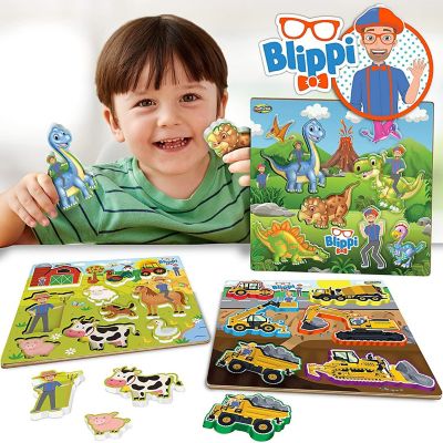 Blippi Chunky Puzzles for Kids by Creative Kids - 3 Chunky Puzzles for Toddlers Ages 2+ Image 1