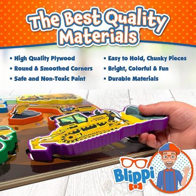 Blippi Chunky Puzzles for Kids by Creative Kids - 3 Chunky Puzzles for Toddlers Ages 2+ Image 2