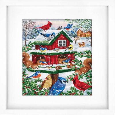 Blissful Bird Feeder B2417L Counted Cross-Stitch Kit Image 1