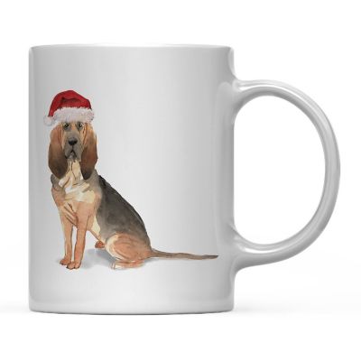 Bloodhound Santa Hat Ceramic Mug Image 2