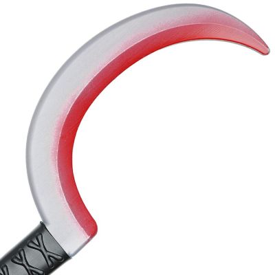 Bloody Sickle Weapon Prop - Fake Zombie Costume Accessories Weapons Knife Props with Jolly Roger Handle Image 2