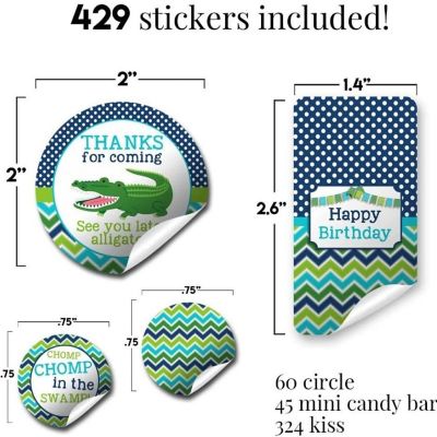 Blue Alligator Chomp Sticker Bundle 429pc. by AmandaCreation Image 1