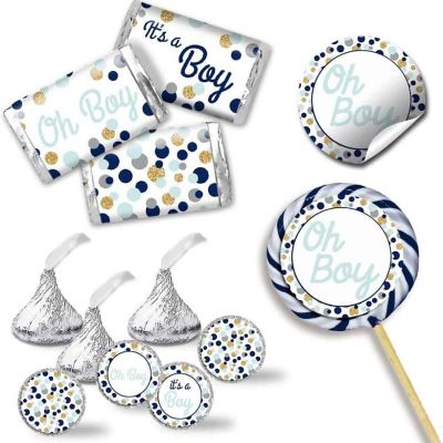 Blue &amp; Gold Boy Sticker Bundle 429pc. by AmandaCreation Image 1