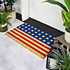 Blue and Red Americana Stars and Stripes Coir Outdoor Doormat 18" x 30" Image 2