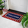 Blue and Red Coir "Welcome" Americana Outdoor Doormat 18" x 30" Image 1