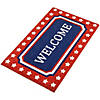 Blue and Red Coir "Welcome" Americana Outdoor Doormat 18" x 30" Image 3