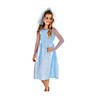 Blue and Silver Ice Princess Girl Child Halloween Costume - Large Image 1