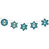 Blue and White Snowflake Christmas Clear String Light Set, 10 Count Image 1
