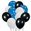 Blue, Black & White Latex Balloon Bouquet - 37 Pc. Image 1