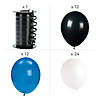 Blue, Black & White Latex Balloon Bouquet - 37 Pc. Image 1