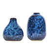 Blue Ceramic Vase (Set Of 2) 5"H, 4"H Image 1