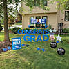 Blue Congrats Grad Letters Yard Sign Image 1