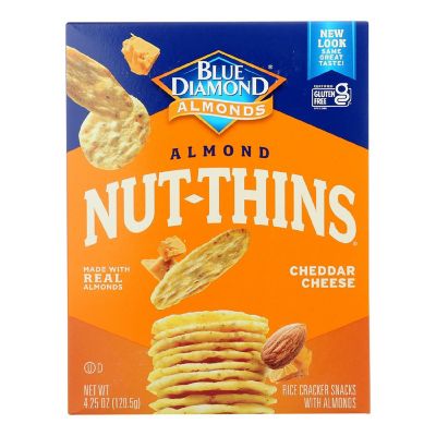 Blue Diamond Nut Thins Cheddar Cheese 4.25 oz Pack of 12 Image 1