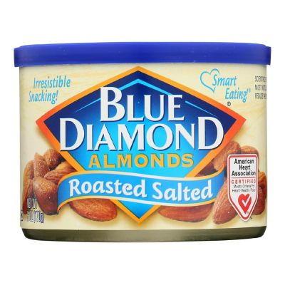 Blue Diamond Roasted Salted Almonds  - Case of 12 - 6 OZ Image 1
