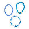 Blue Disc Bead Friendship Bracelets - 12 Pc. Image 1