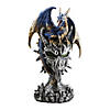 Blue Dragon Warrior Statue 6X4X9.5" Image 1