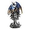 Blue Dragon Warrior Statue 6X4X9.5" Image 1
