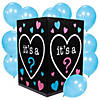 Blue Gender Reveal Box & 11" Latex Balloons Set - 26 Pc. Image 1