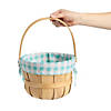 Blue Gingham Easter Bushel Basket Image 1