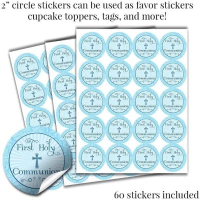 Blue Holy Communion Sticker Bundle 429pc. by AmandaCreation Image 3