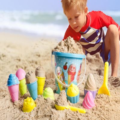 Blue Ice Cream Sand Toys for Kids 16pc Image 2