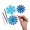 Blue Magic Color Scratch Snowflake Christmas Ornaments - 24 Pc. Image 1