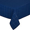 Blue Metallic Windowpane Tablecloth 60X104 Image 1