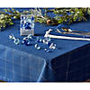 Blue Metallic Windowpane Tablecloth 60X84 Image 2
