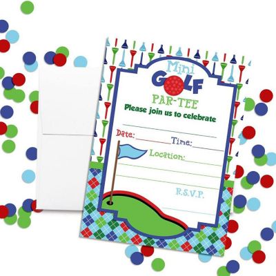 Blue Mini Golf Invitations 40pc. by AmandaCreation Image 2