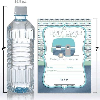 Blue Retro Camper Invitations 40pc. by AmandaCreation Image 1