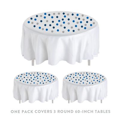 Blue Silver Navy Confetti, 180-Pack Image 3
