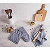Blue Solid Chambray Oven Mitt (Set Of 2) Image 2