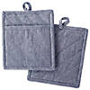 Blue Solid Chambray Potholder (Set Of 2) Image 1