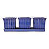 Blue Square Ceramic Small Planter (Set Of 3) Image 1