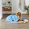 Blue Stripe Embroidered Paw Pet Towel Image 4