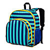Blue Stripes 12 Inch Backpack Image 1