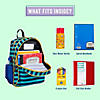 Blue Stripes 15 Inch Backpack Image 3
