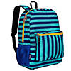 Blue Stripes 16 Inch Backpack Image 1
