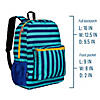 Blue Stripes 16 Inch Backpack Image 3