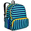 Blue Stripes 17 Inch Backpack Image 1