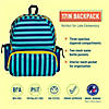 Blue Stripes 17 Inch Backpack Image 1