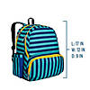 Blue Stripes 17 Inch Backpack Image 3