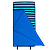 Blue Stripes Microfiber Toddler Nap Mat Image 1