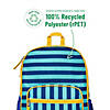 Blue Stripes Recycled Eco Backpack Image 2