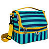 Blue Stripes Two Compartment Lunch Bag Image 1