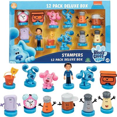 Blues Clues Stamps 12pk Tickety Josh Shovel Pail Slippery Soap Magenta Paprika PMI International Image 1