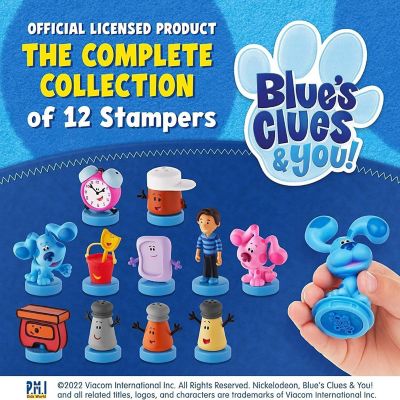 Blues Clues Stamps 12pk Tickety Josh Shovel Pail Slippery Soap Magenta Paprika PMI International Image 3