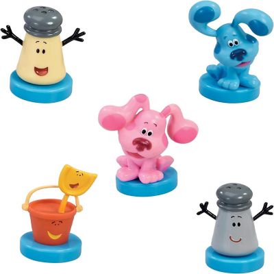 Blues Clues Stamps 5pk Shovel Pail Mrs Pepper Mr Salt Magenta Figure Set PMI International Image 1