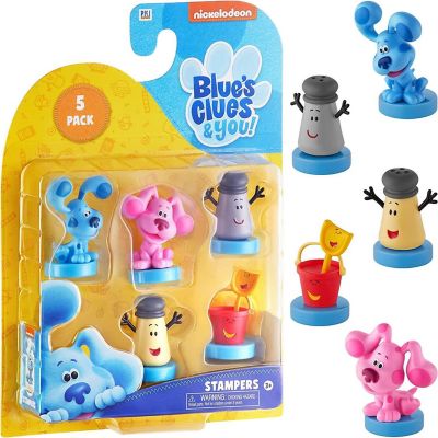 Blues Clues Stamps 5pk Shovel Pail Mrs Pepper Mr Salt Magenta Figure Set PMI International Image 2