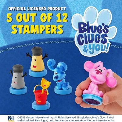 Blues Clues Stamps 5pk Shovel Pail Mrs Pepper Mr Salt Magenta Figure Set PMI International Image 3